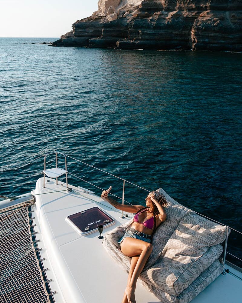 Santorin, Croisière en Catamaran