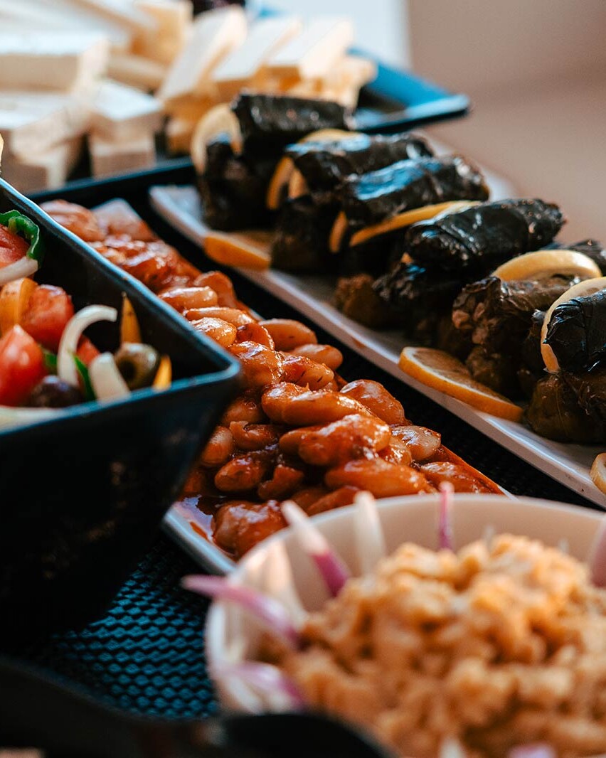Food on Catamaran in Santorini